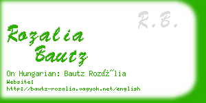 rozalia bautz business card